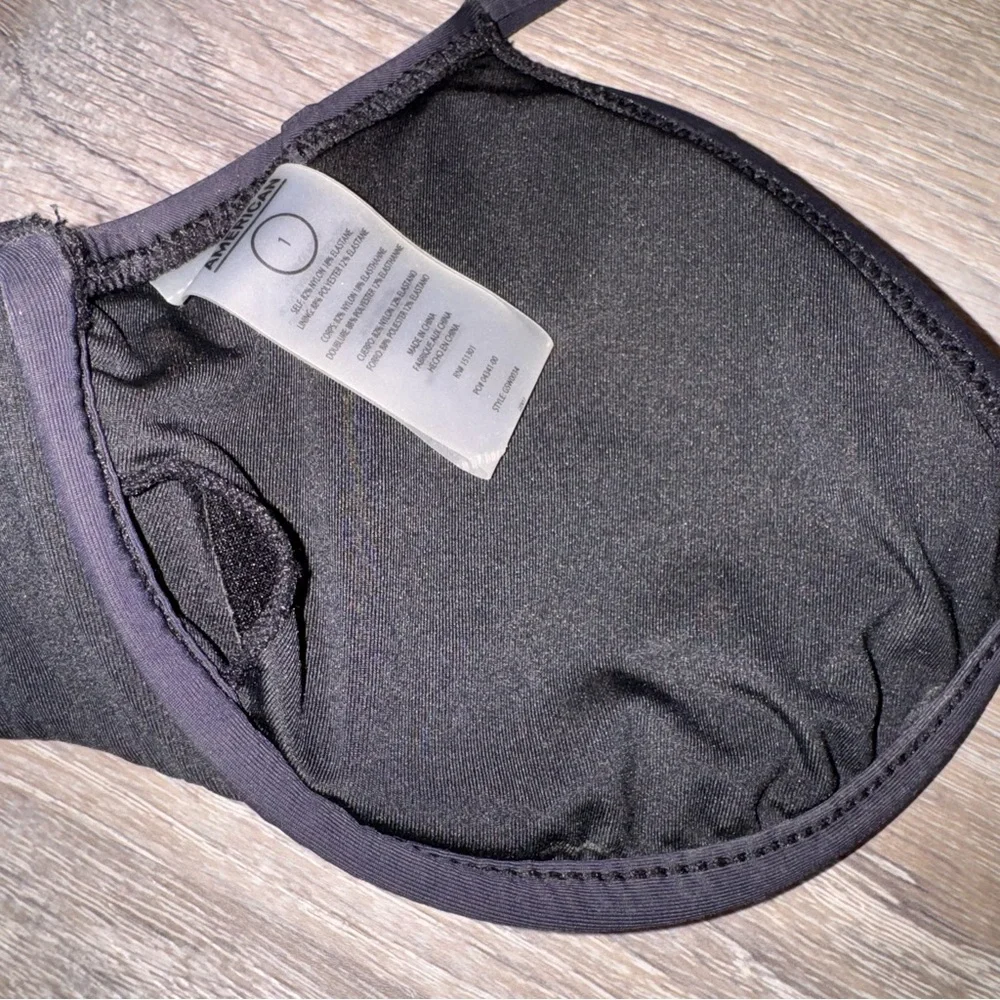 Good American bikini set show curve top better bottom black S/M (1/2) - Picture 8 of 15